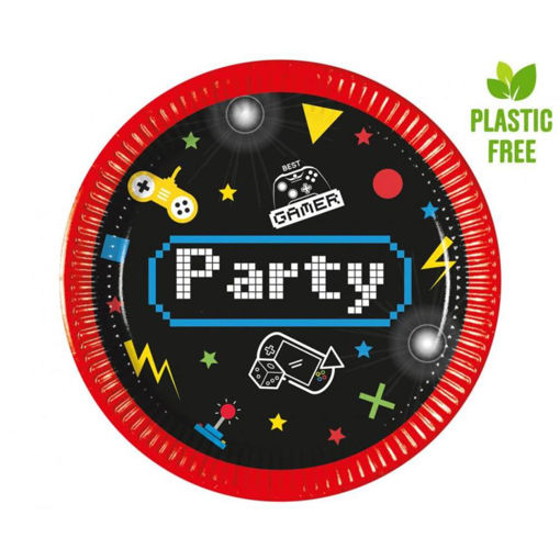 Picture of GAMING PAPER PLATE 20CM - 8 PACK